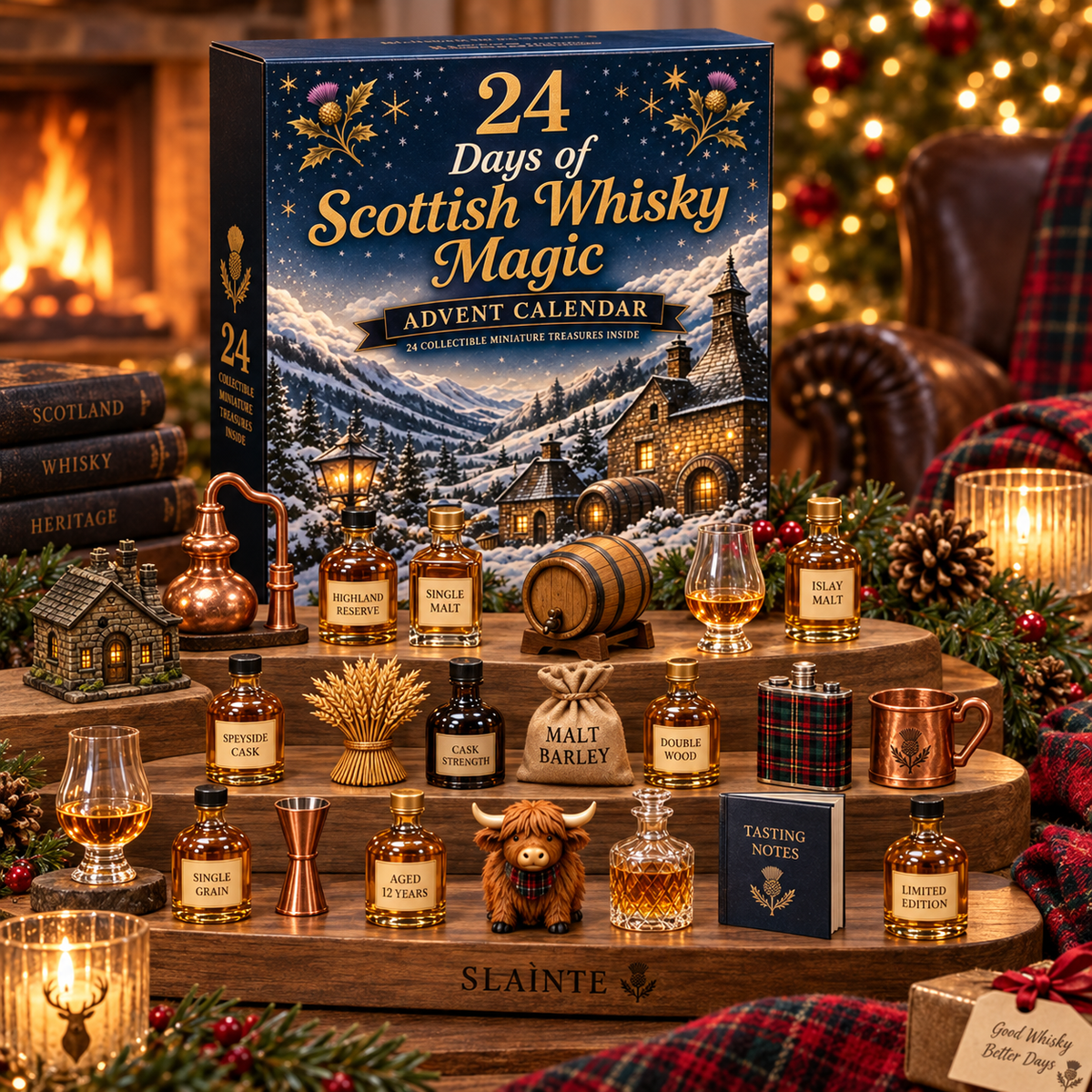 Daily surprise inside whisky themed Advent Calendar