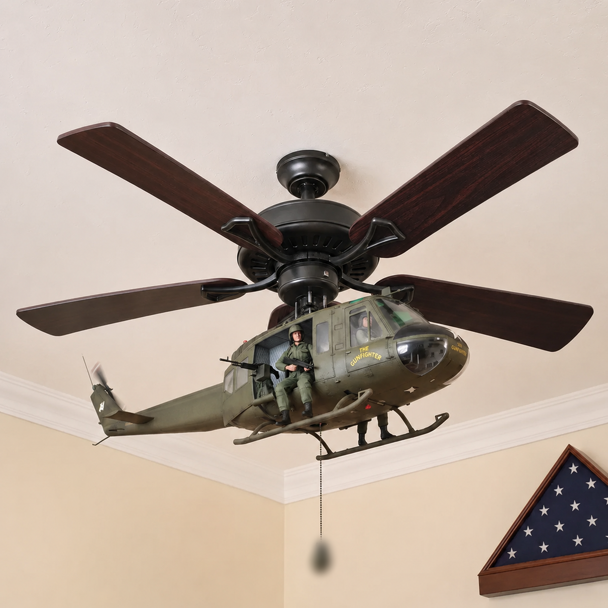 🔥 LAST DAY 50% OFF-🚁 Helicopter Ceiling Fan Decoration – Flying Aviation Display