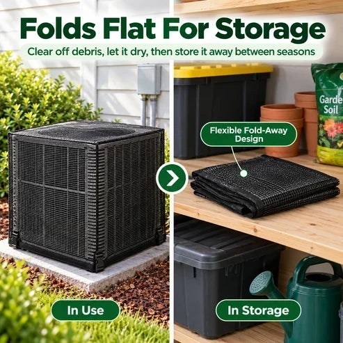 🔥Last Day 50% OFF- ❄️ Heavy-Duty Mesh AC Cover – All-Season Outdoor Protection