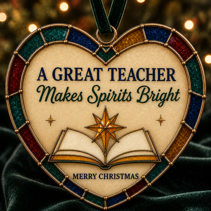🎄 Heartfelt Stained Glass-Style Christmas Ornament – A Meaningful Gift for Someone Special 💝