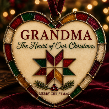 🎄 Heartfelt Stained Glass-Style Christmas Ornament – A Meaningful Gift for Someone Special 💝