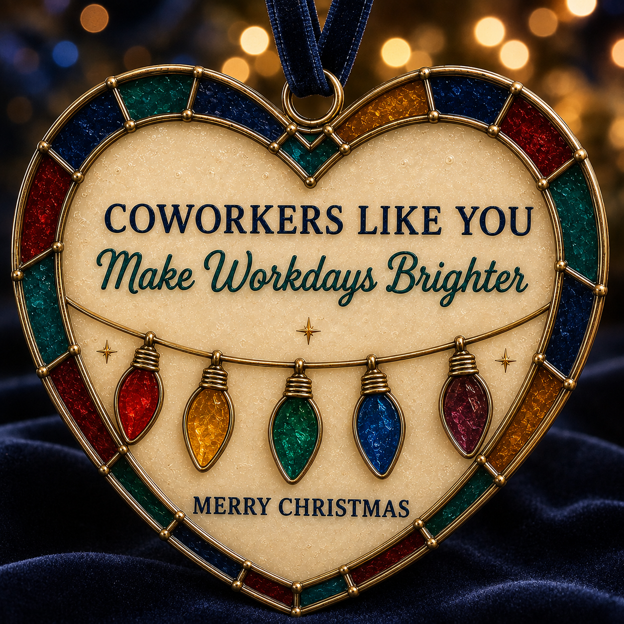 🎄 Heartfelt Stained Glass-Style Christmas Ornament – A Meaningful Gift for Someone Special 💝