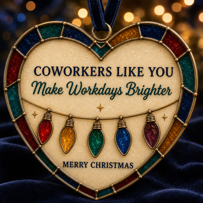 🎄 Heartfelt Stained Glass-Style Christmas Ornament – A Meaningful Gift for Someone Special 💝