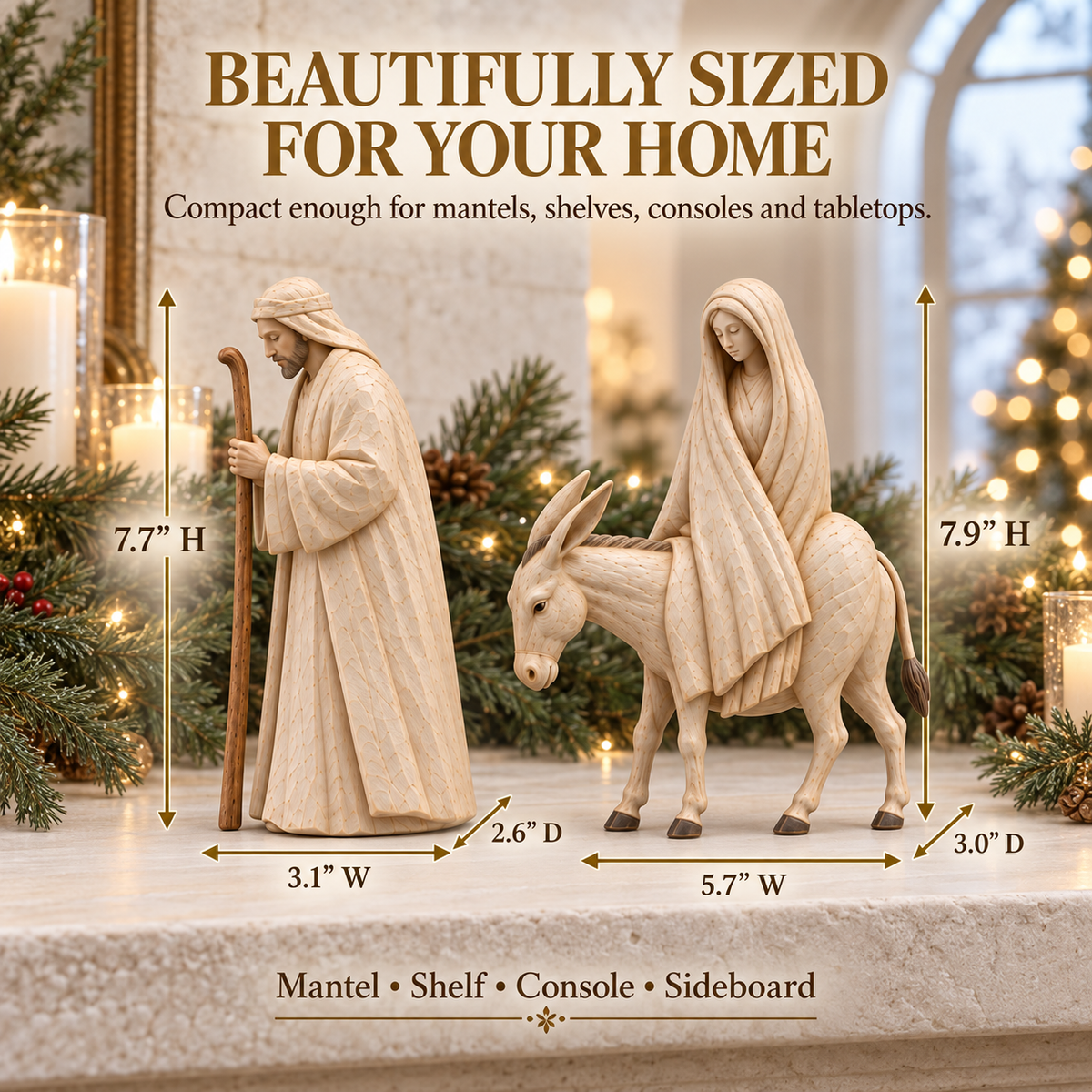 Journey to Bethlehem Nativity Figurine Set