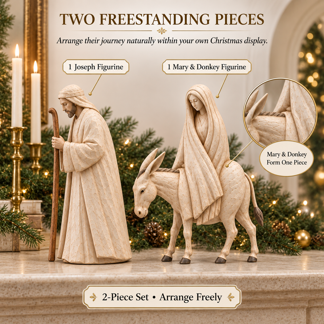 Journey to Bethlehem neutral Christmas home decor