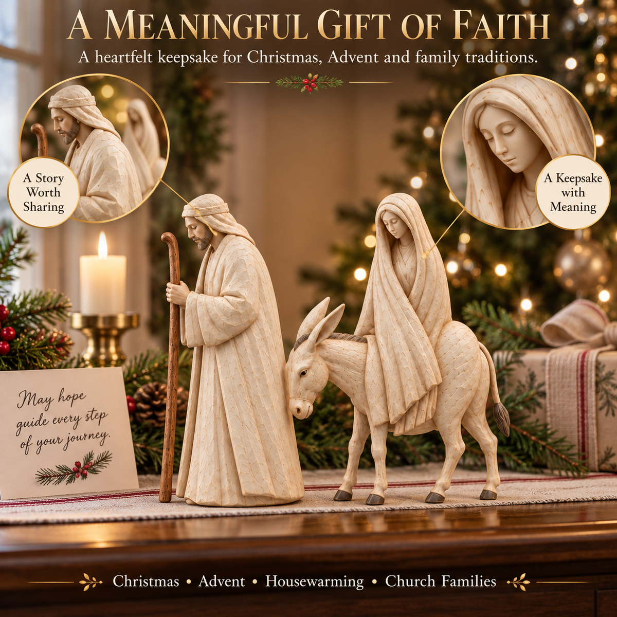 Journey to Bethlehem Nativity Figurine Set
