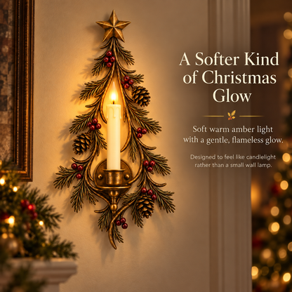 Old-World Christmas Tree Candle Sconce