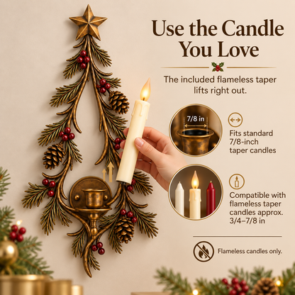 Old-World Christmas Tree Candle Sconce