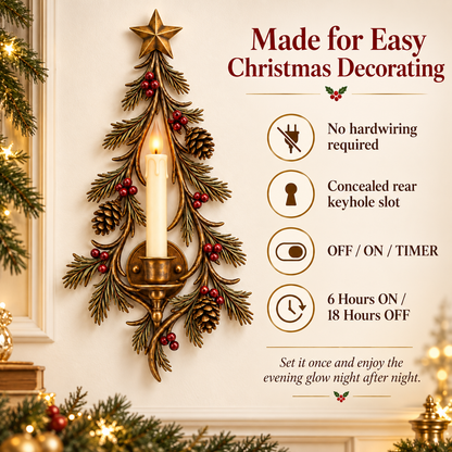 Old-World Christmas Tree Candle Sconce