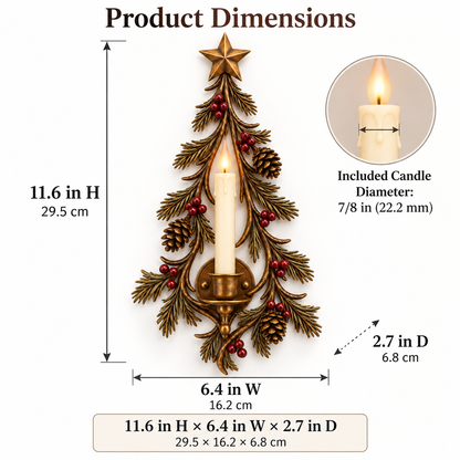 Old-World Christmas Tree Candle Sconce