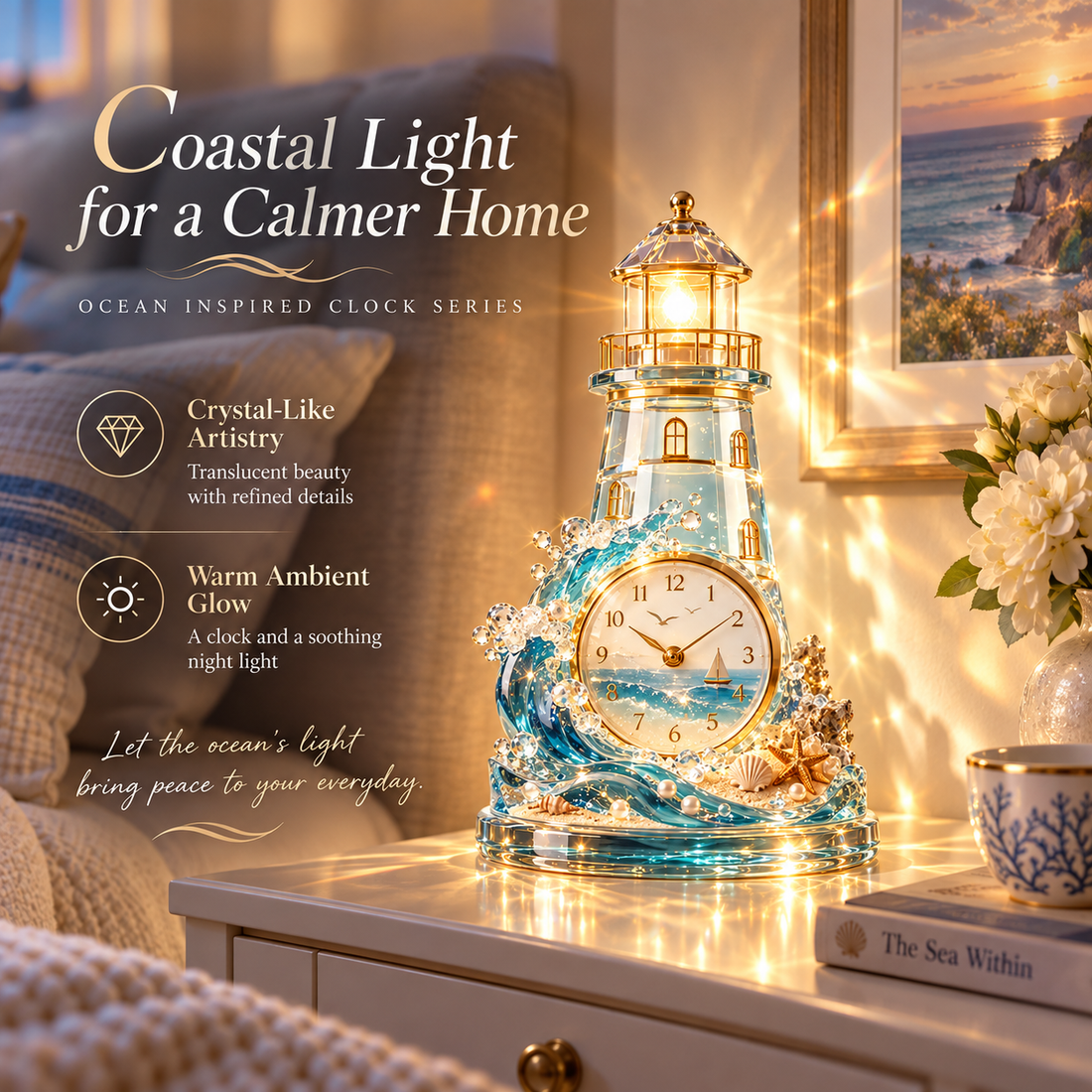 Coastal wall clock gift