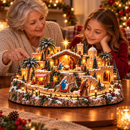 ✝️🌙 Road to Bethlehem™ | Lighted Holy Journey Christmas Village