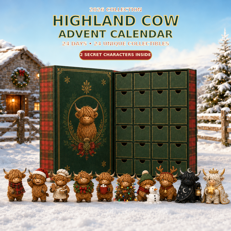 🎄 2026 Highland Cow Advent Calendar – 24 Days of Cozy Highland Mischief