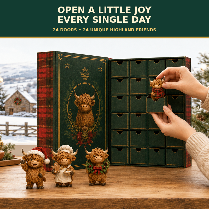 🎄 2026 Highland Cow Advent Calendar – 24 Days of Cozy Highland Mischief
