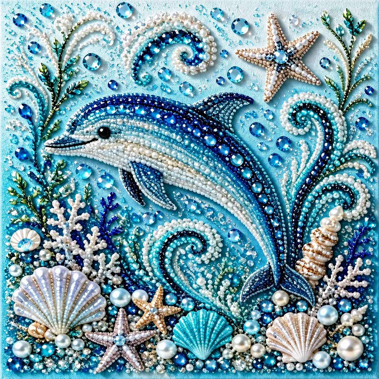 Ocean Pearl Art DIY Kit – 3D Marine Animal Collection