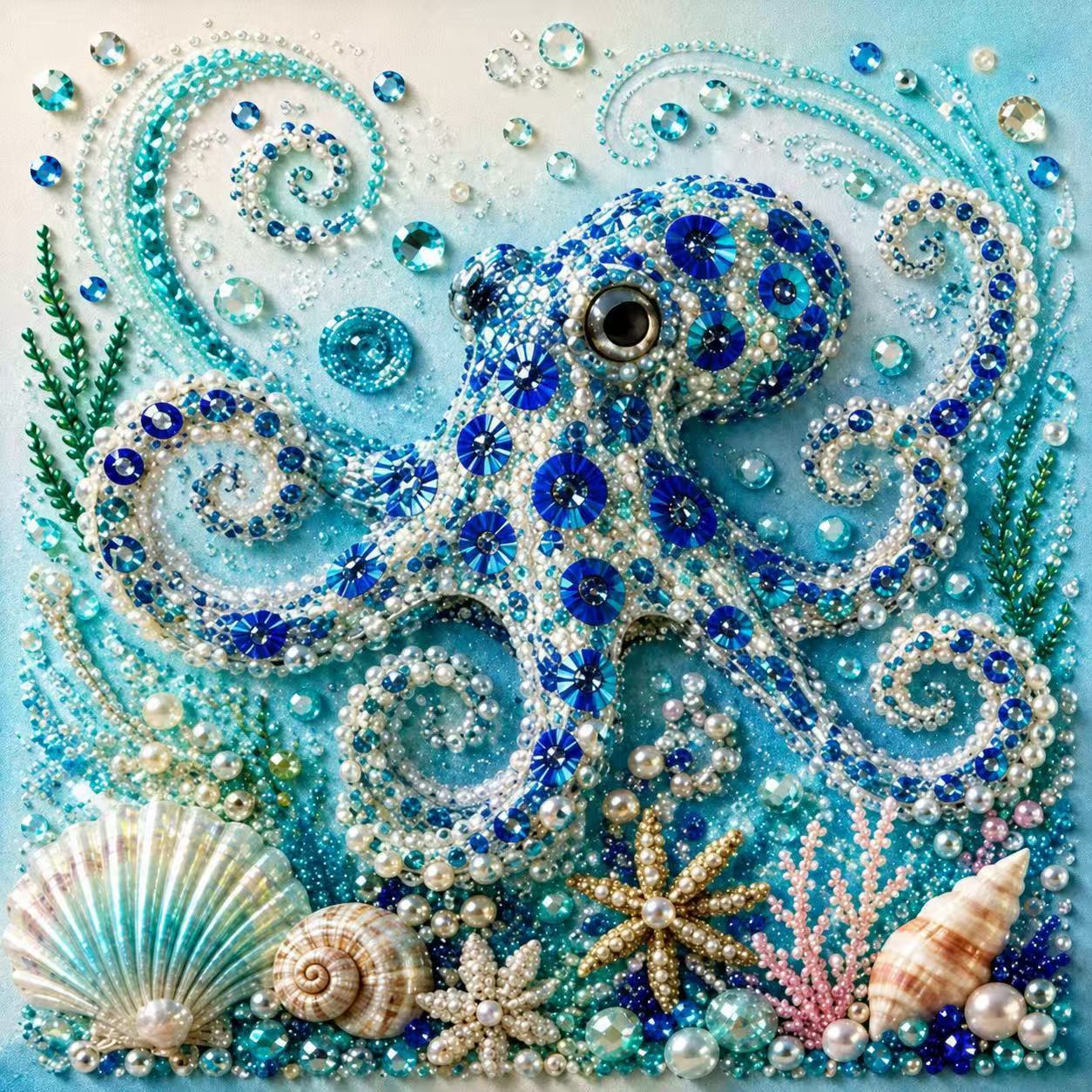 Octopus Ocean Pearl Art