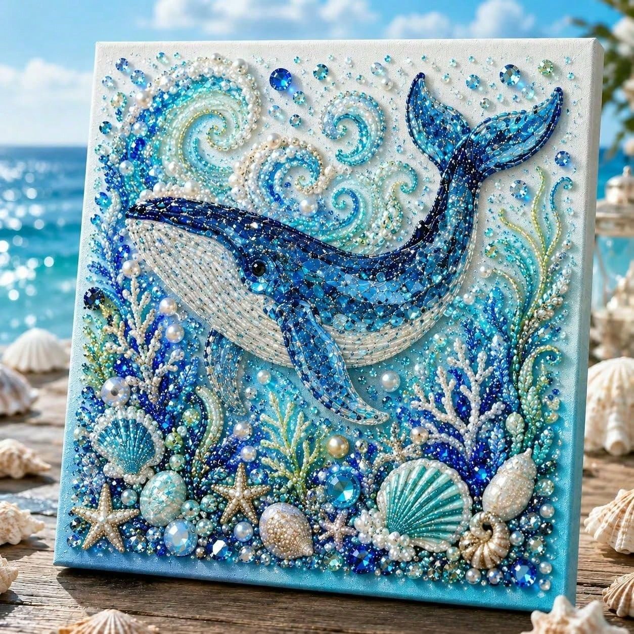 Ocean Pearl Art DIY Kit – 3D Marine Animal Collection