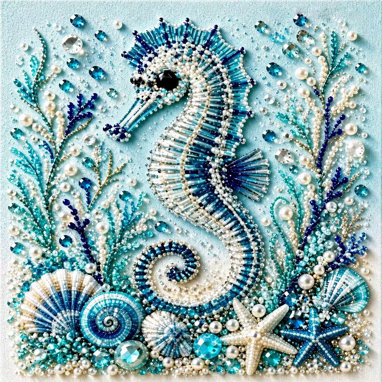 Ocean Pearl Art DIY Kit – 3D Marine Animal Collection