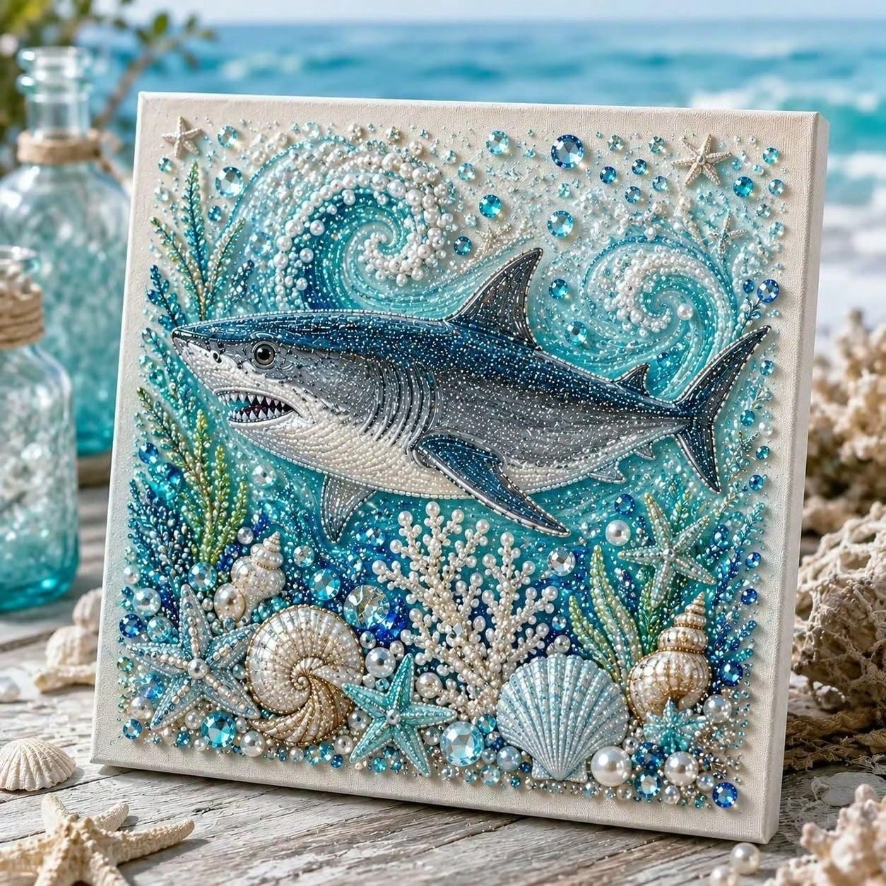 Shark Ocean Pearl Art