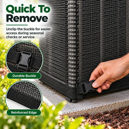 🔥Last Day 50% OFF- ❄️ Heavy-Duty Mesh AC Cover – All-Season Outdoor Protection