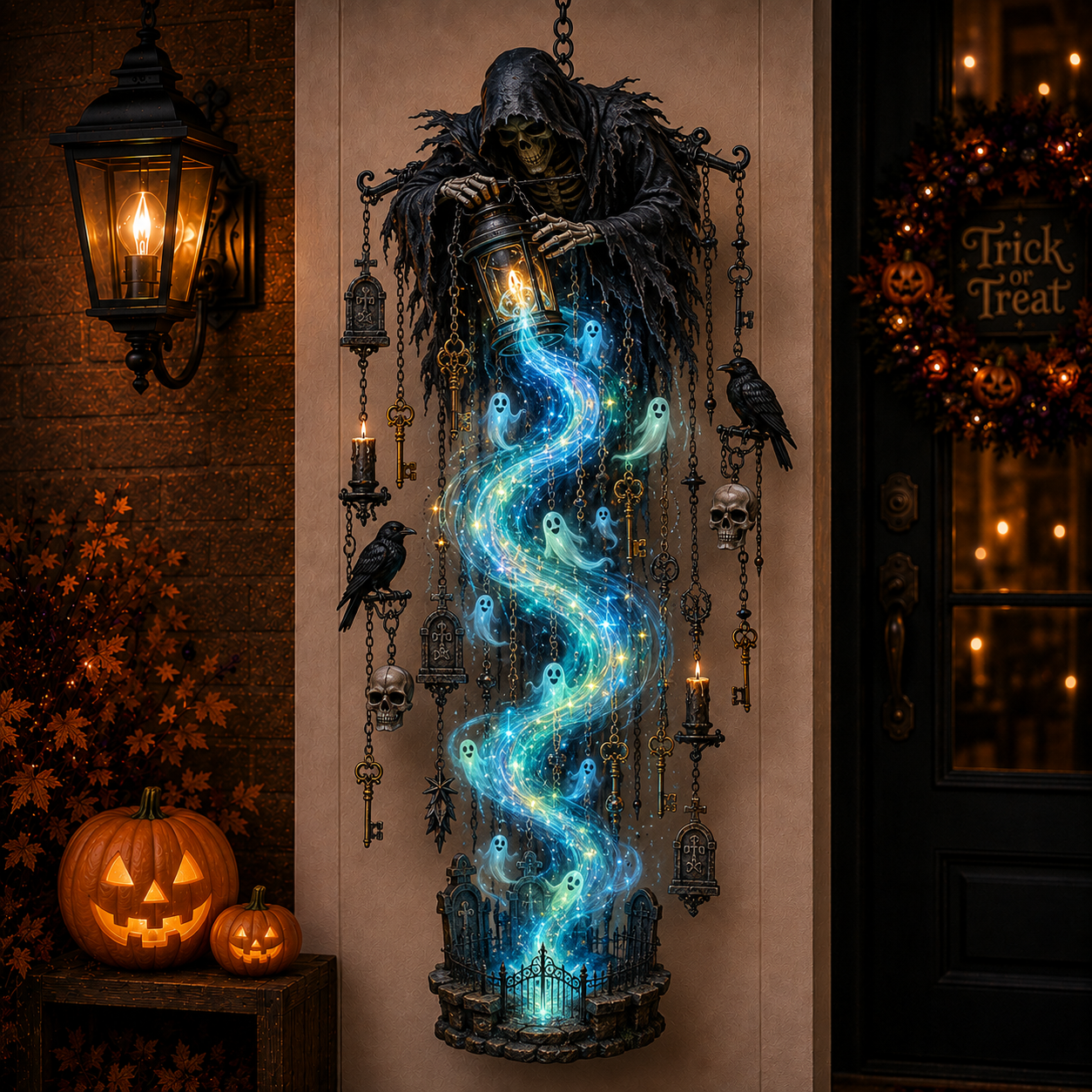 🎃✨ Haunted Glow Cascade Door Hanger Collection 👻🕯️