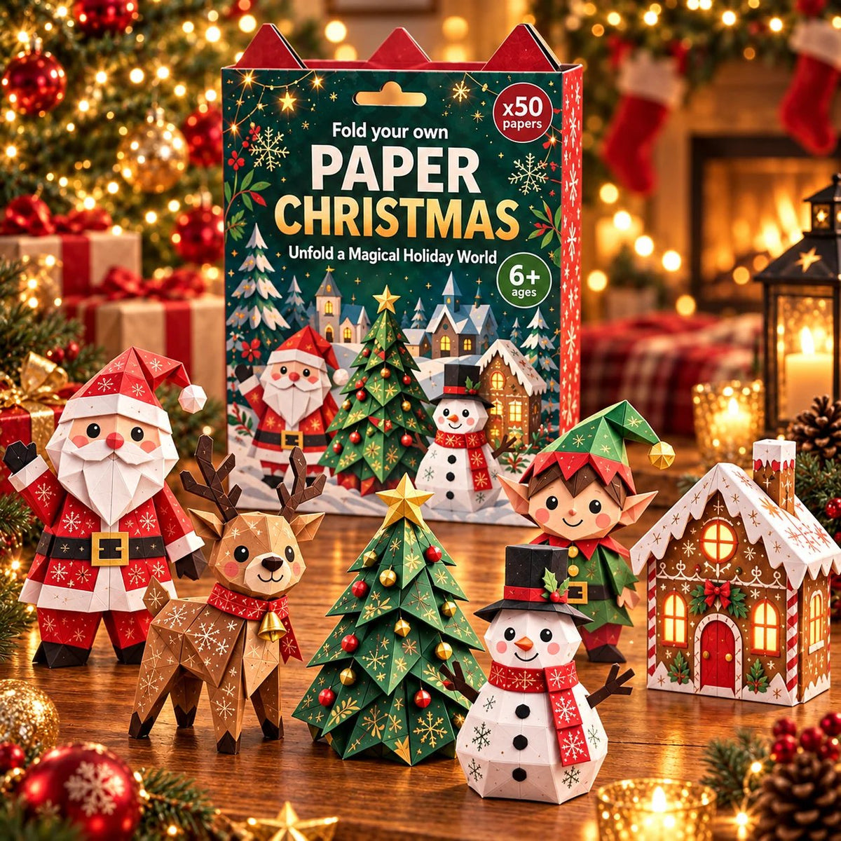 🧘 Relaxing & Beginner-Friendly- 3D DIY Paper Christmas (💕 Step-by-Step Guide Included)