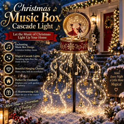 🎼✨ Enchanted Christmas Music Box Fountain Light 🎄🎶