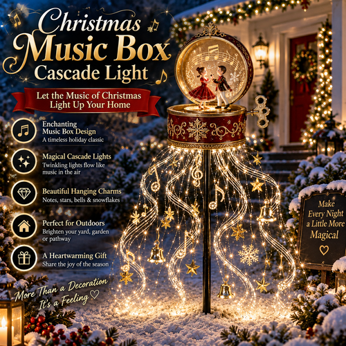 🎼✨ Enchanted Christmas Music Box Fountain Light 🎄🎶