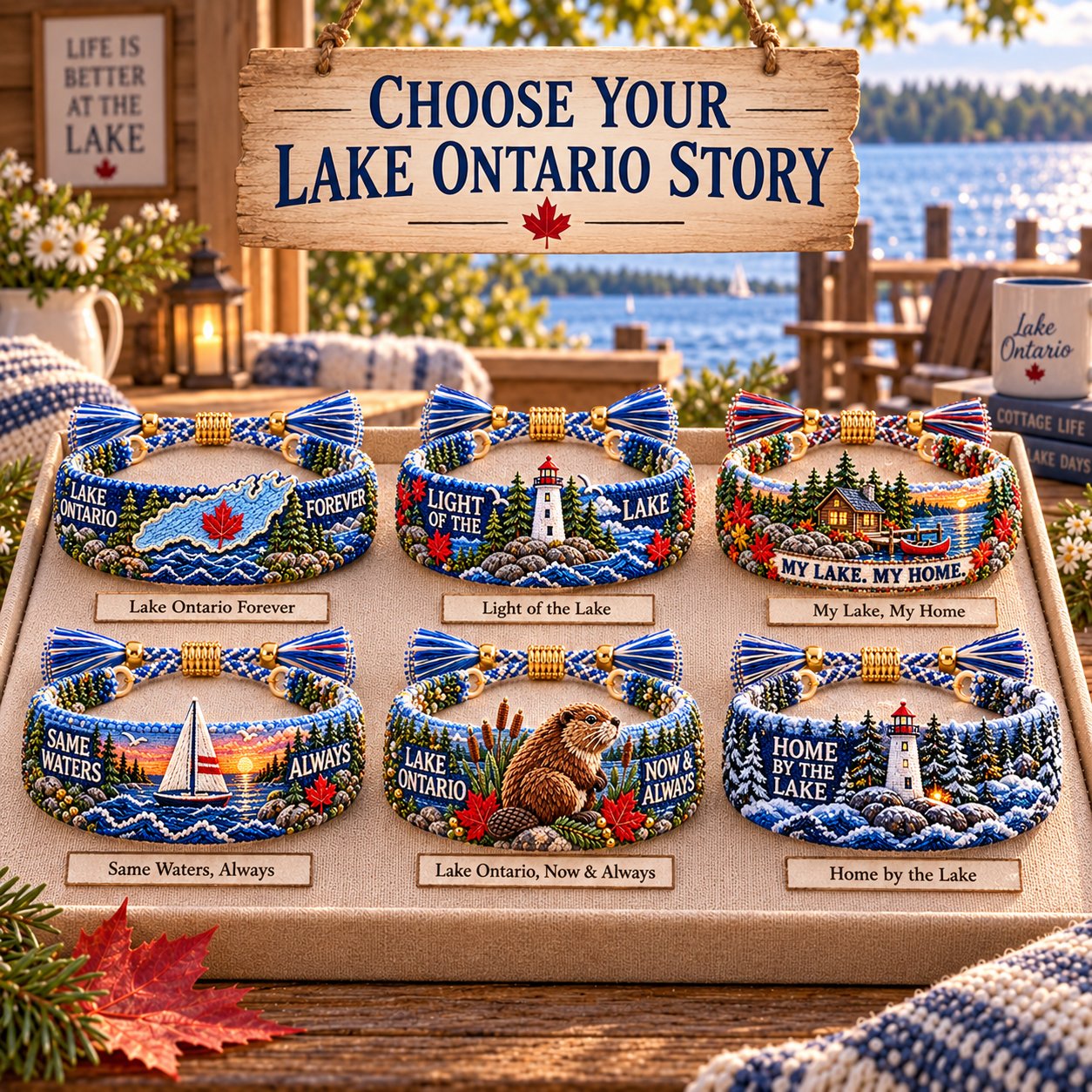 🌊 Lake Ontario Forever™ Embroidered Keepsake Bracelet 🍁