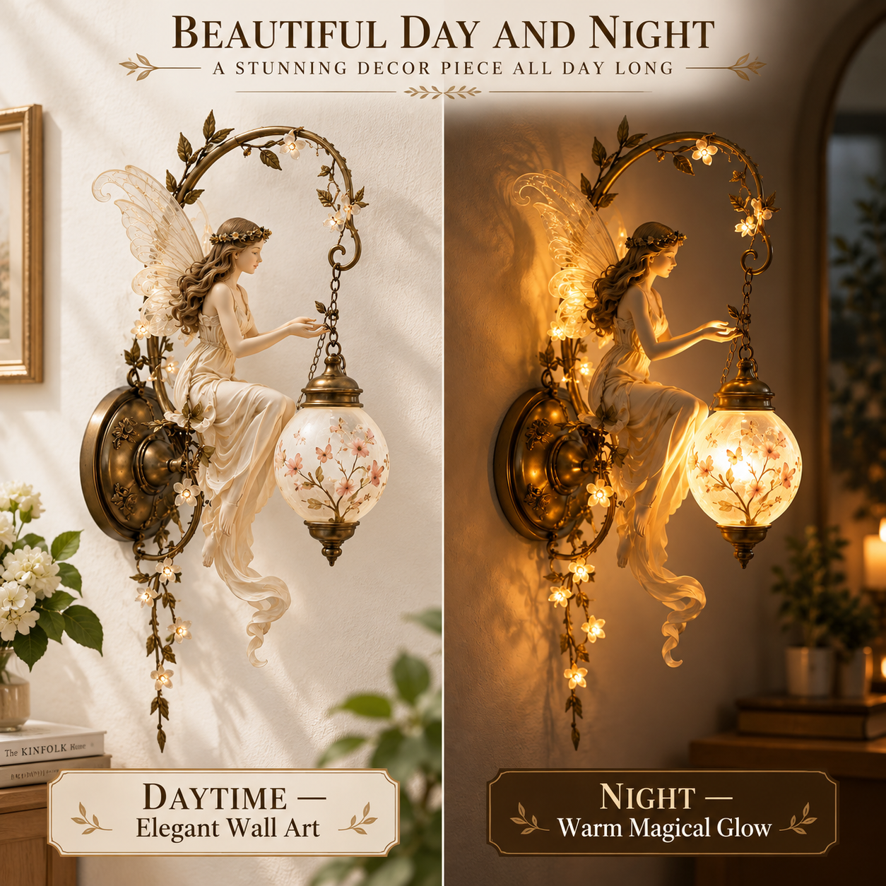 Enchanted fairy blossom lantern details