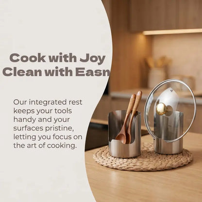 🍳 Stainless Steel Utensil & Lid Organizer