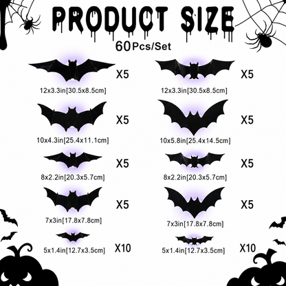 🦇Halloween 3D Lighted Bats
