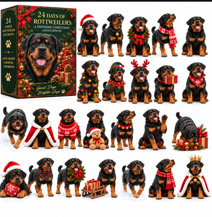 🎄 Rottweiler Christmas Countdown™ 24 Days of Loyal Little Rotties