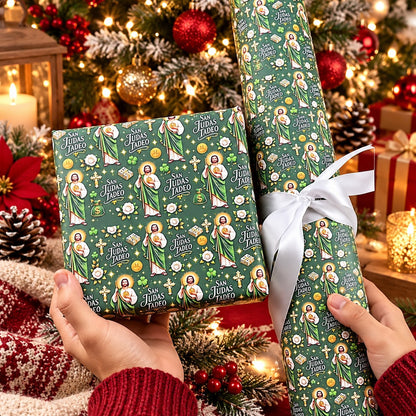 ✝️🎁San Judas Tadeo Christmas Wrapping Paper🎁Buy More Save More