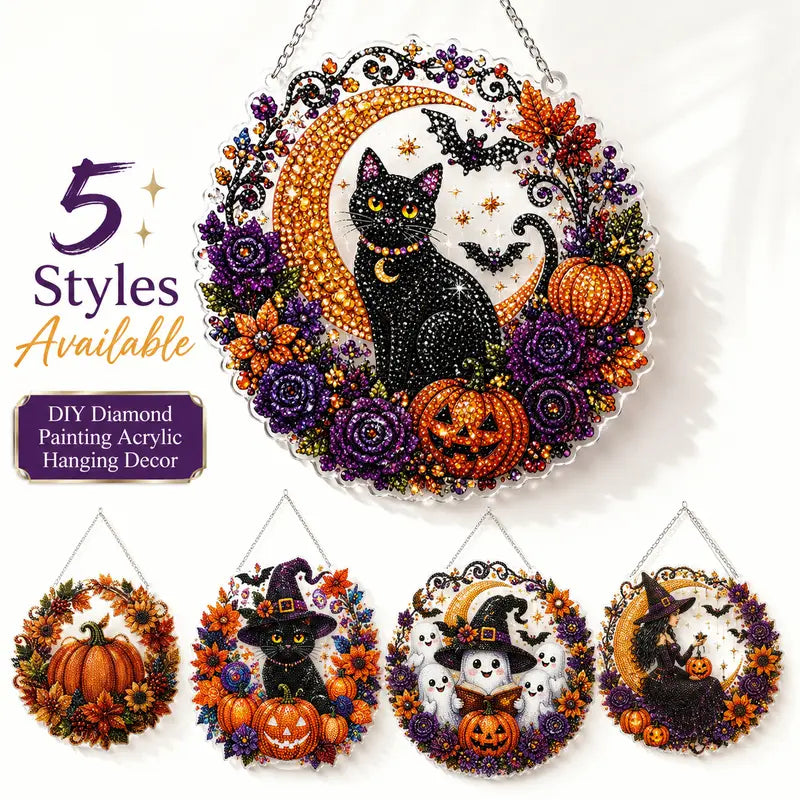 🎃 Halloween Diamond Painting Hanging Ornament Kit ✨