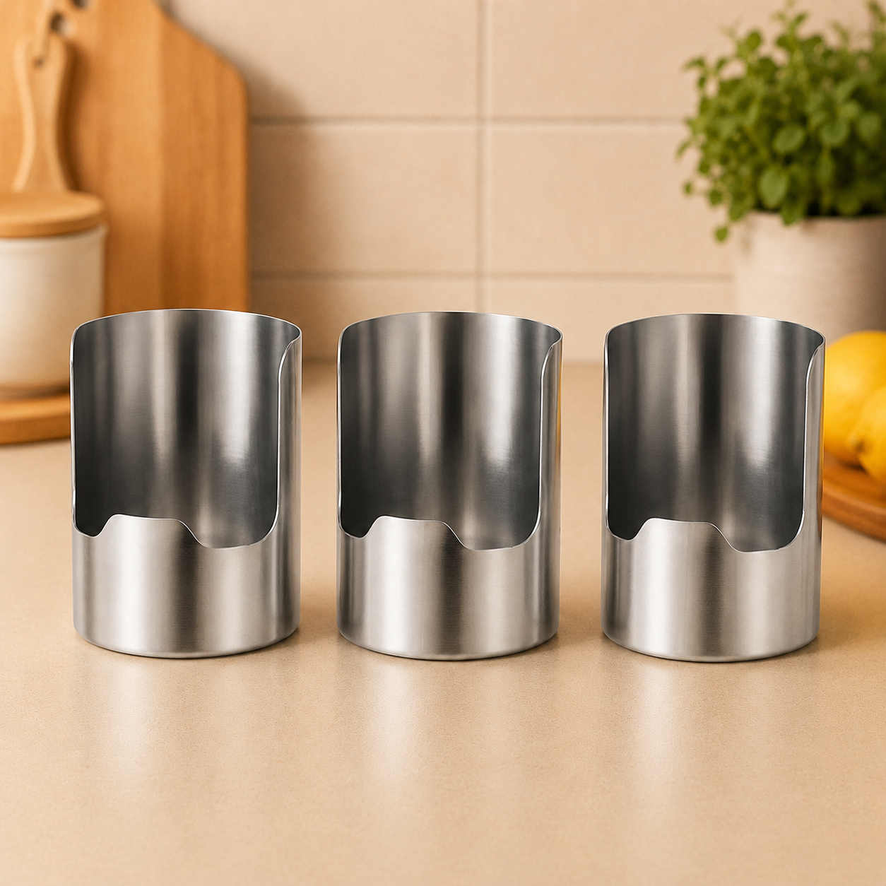 🍳 Stainless Steel Utensil & Lid Organizer