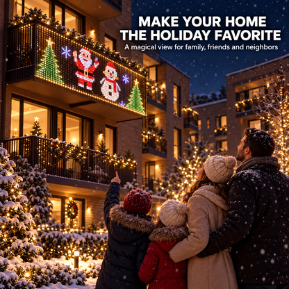 🔥LAST DAY 49% OFF -🎄 Smart RGB Pixel LED Curtain Lights | App-Controlled Dynamic Holiday Light Show for Outdoor Home Decoration