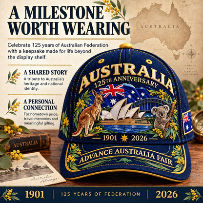 🦘Australia 125th Anniversary 1901–2026 Commemorative Cap