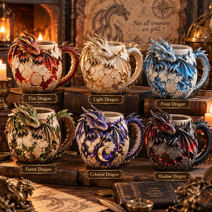 ⏰Limited Stock 50% OFF - 🐉🔥 Dragonbound Realms™ Sculpted Dragon Mug Collection ✨☕