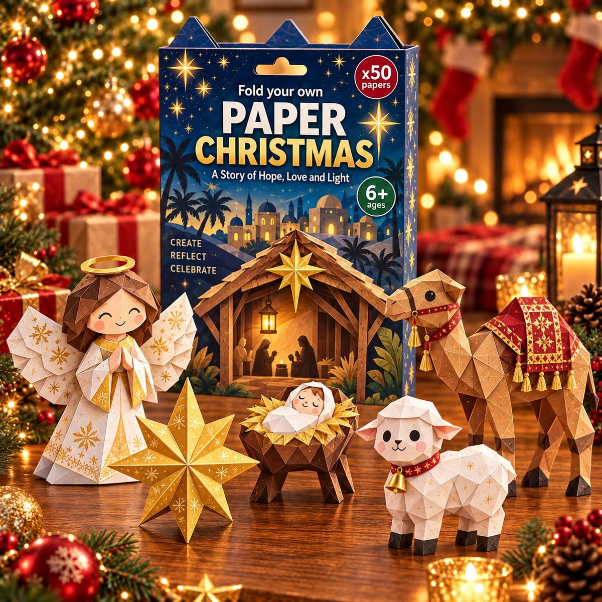 🧘 Relaxing & Beginner-Friendly- 3D DIY Paper Christmas (💕 Step-by-Step Guide Included)