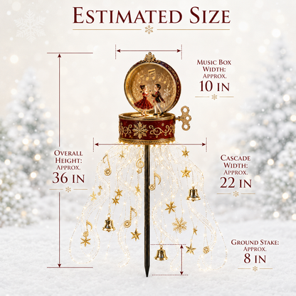 🎼✨ Enchanted Christmas Music Box Fountain Light 🎄🎶