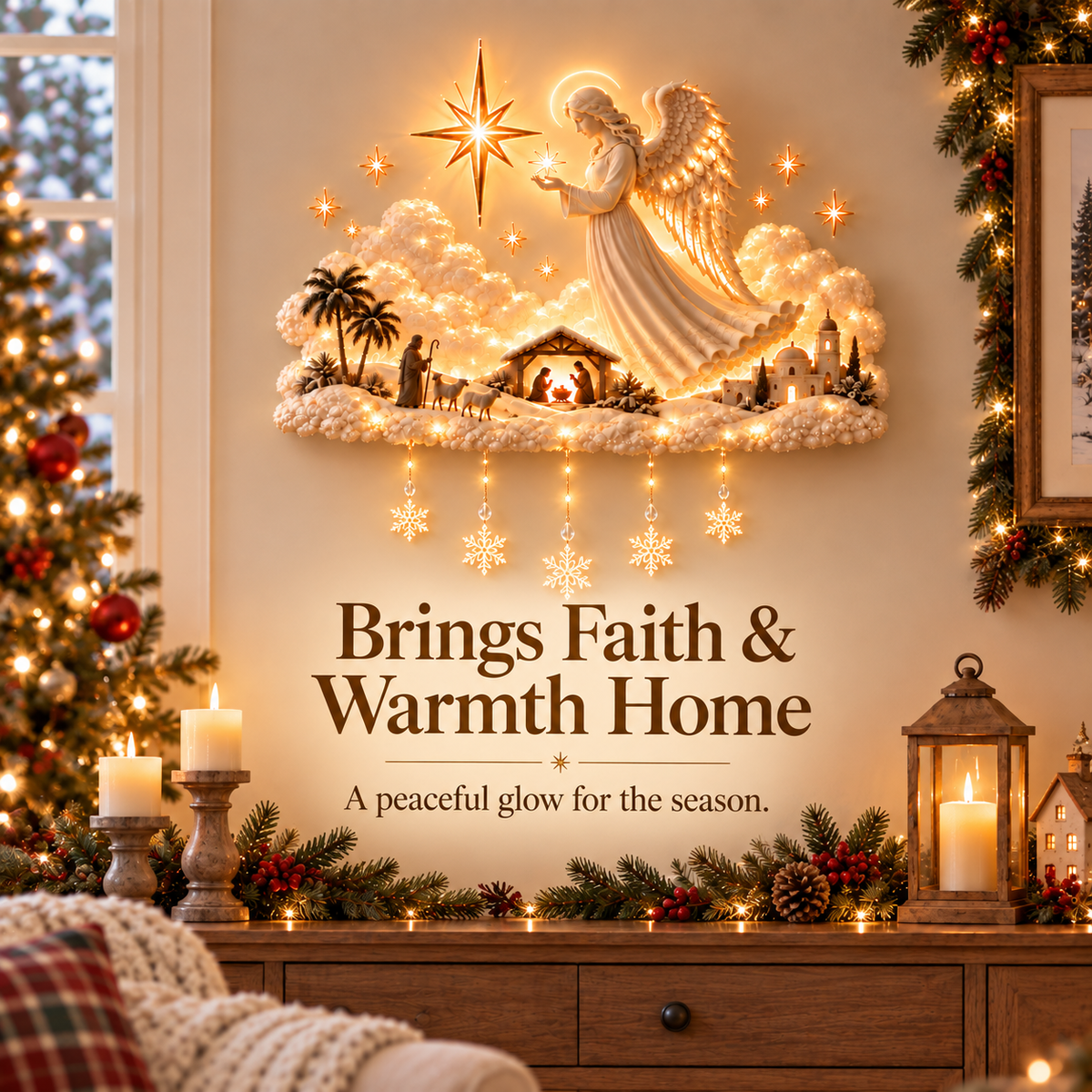 ✨ Angel of Bethlehem™ Christmas Blessing Wall Glow