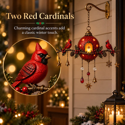 🐦 Lighted Cardinal Christmas Wall Hanging Decor