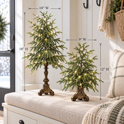 🌲✨ Vintage Norfolk Pine Christmas Tree – Cozy Holiday Tabletop Decor