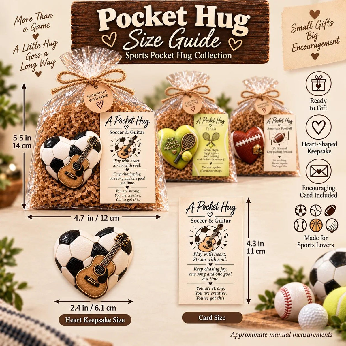 🔥Last Day 47% OFF- 🏆 Sports Pocket Hug | Inspirational Athlete Keepsake Gift