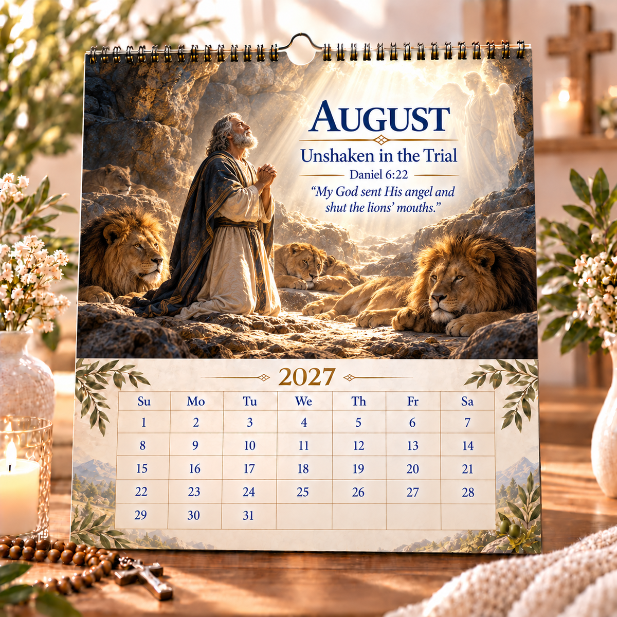 ⏰Limited Stock 50% OFF - 📖✨2027 Bible Verses for Strength Wall Calendar