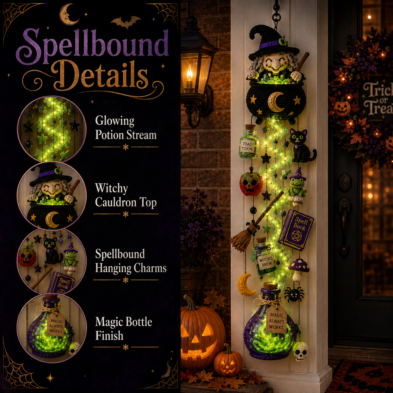 🎃✨ Haunted Glow Cascade Door Hanger Collection 👻🕯️