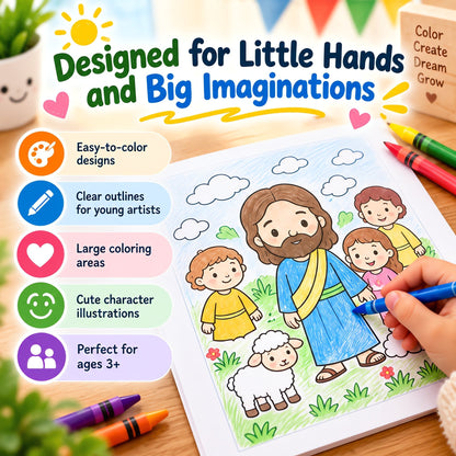 🙏 Little Hearts with Jesus™ Kids Coloring & Faith Activity Book