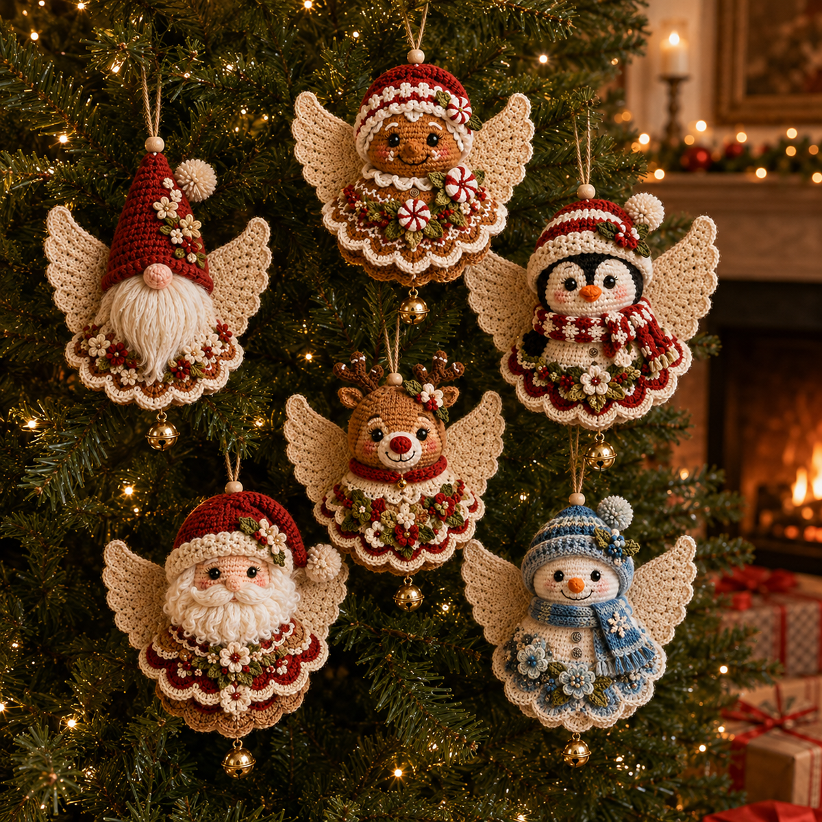 Christmas crochet angel ornament collection