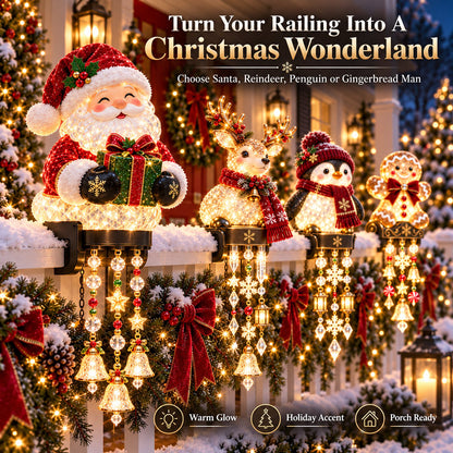 🎄 Weihnachtslichter fürs Verandageländer – 4 festliche Figuren-Designs